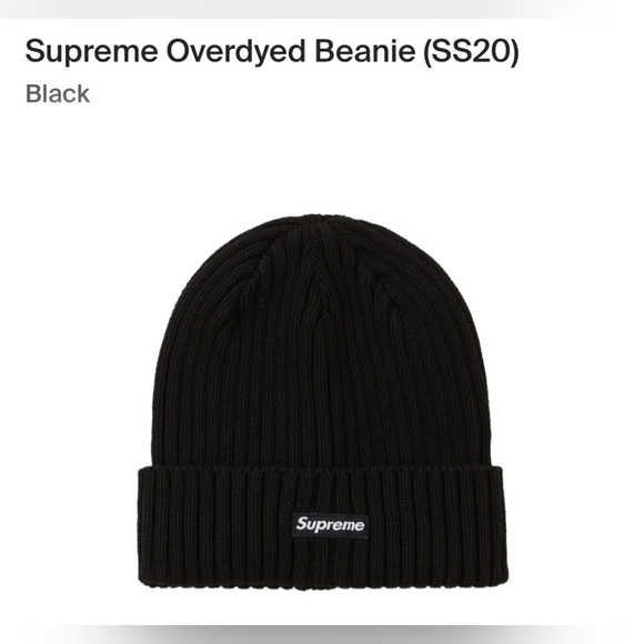 Supreme Overdyed Beanie Black Overdyed Beanie Black Supreme